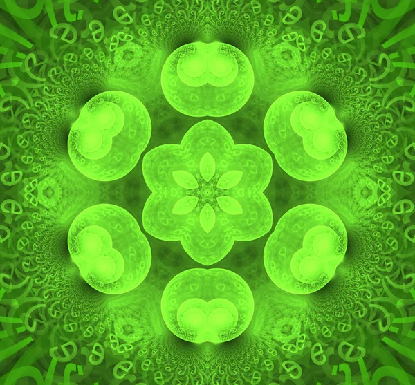 Πολύχρωμο fractal floral σχέδιο, ψηφιακά έργα τέχνης για δημιουργική gr — Φωτογραφία Αρχείου