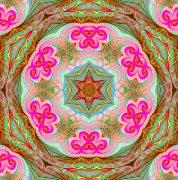 Colorful fractal floral pattern, digital artwork for creative gr — Stock Photo, Image