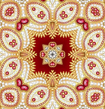 Mandala broş mücevherleri, tasarım elementi. Geometrik vintage ornam