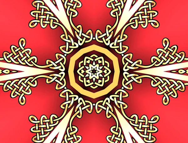 Hintergrund mit keltischen Ornamenten aus Gold — Stockfoto
