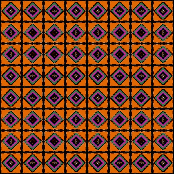イラスト シームレスなパターンヴィンテージ部族民族の装飾 — ストックベクタ