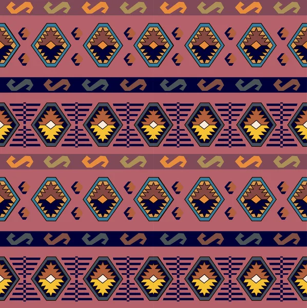 Illustrazione Modello Senza Soluzione Continuità Vintage Tribale Ornamento Etnico — Vettoriale Stock