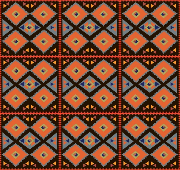 Ілюстрація Безшовний Візерунок Вінтажний Племінний Етнічний Орнамент — стоковий вектор