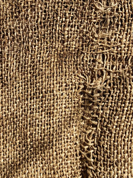 Старый Коричневый Холст Текстуры Фона Крупный План — стоковое фото