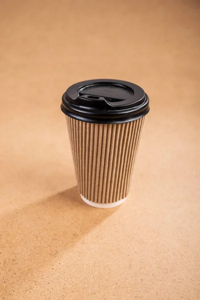 Popular Paper Cup Cappuccino Lid Hot Drink Hot Takeaway — Stock Photo, Image