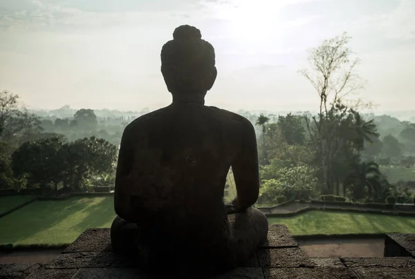 Borobudur Tempel Verbindingen Deze Beroemde Boeddhistische Tempel Daterend Uit Eeuw — Stockfoto