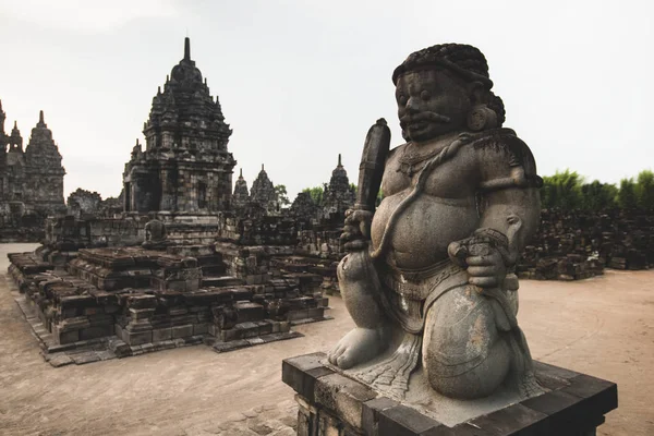 Prambanan Chrámového Komplexu Ostrově Jáva Indonésii Hinduistický Chrám Obránce Vchodu — Stock fotografie
