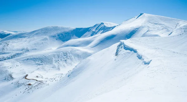 Paesaggio Montano Innevato Europa Inverno — Foto Stock