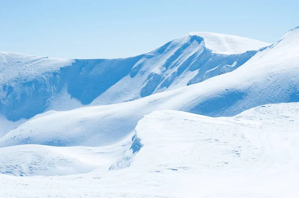 Snowy Góry Krajobraz Europie Zima Panorama — Zdjęcie stockowe