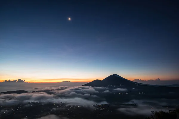 Gryning Bali Soluppgång Vulkanen Batur Bali Indonesien — Stockfoto