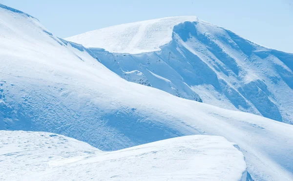 Засніжені Вершини Карпат Гірський Хребет Європи — стокове фото