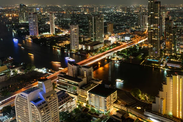 Νυχτερινή άποψη της Μπανγκόκ — Φωτογραφία Αρχείου