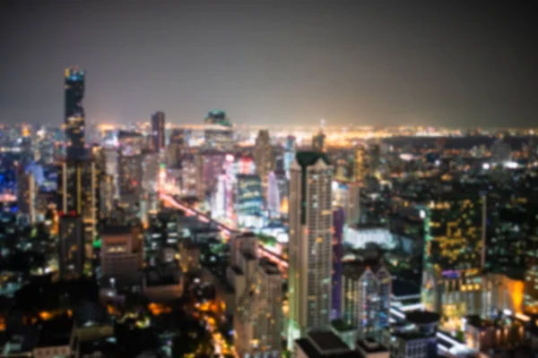 Verschwommen Bokeh Reise Stadtbild Nacht Licht Thailand Straße Land — Stockfoto