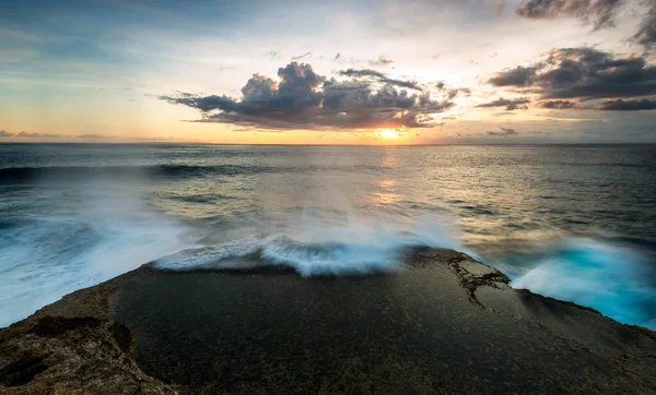 Wakacje Nad Morzem Lecie Piękny Zachód Słońca — Zdjęcie stockowe