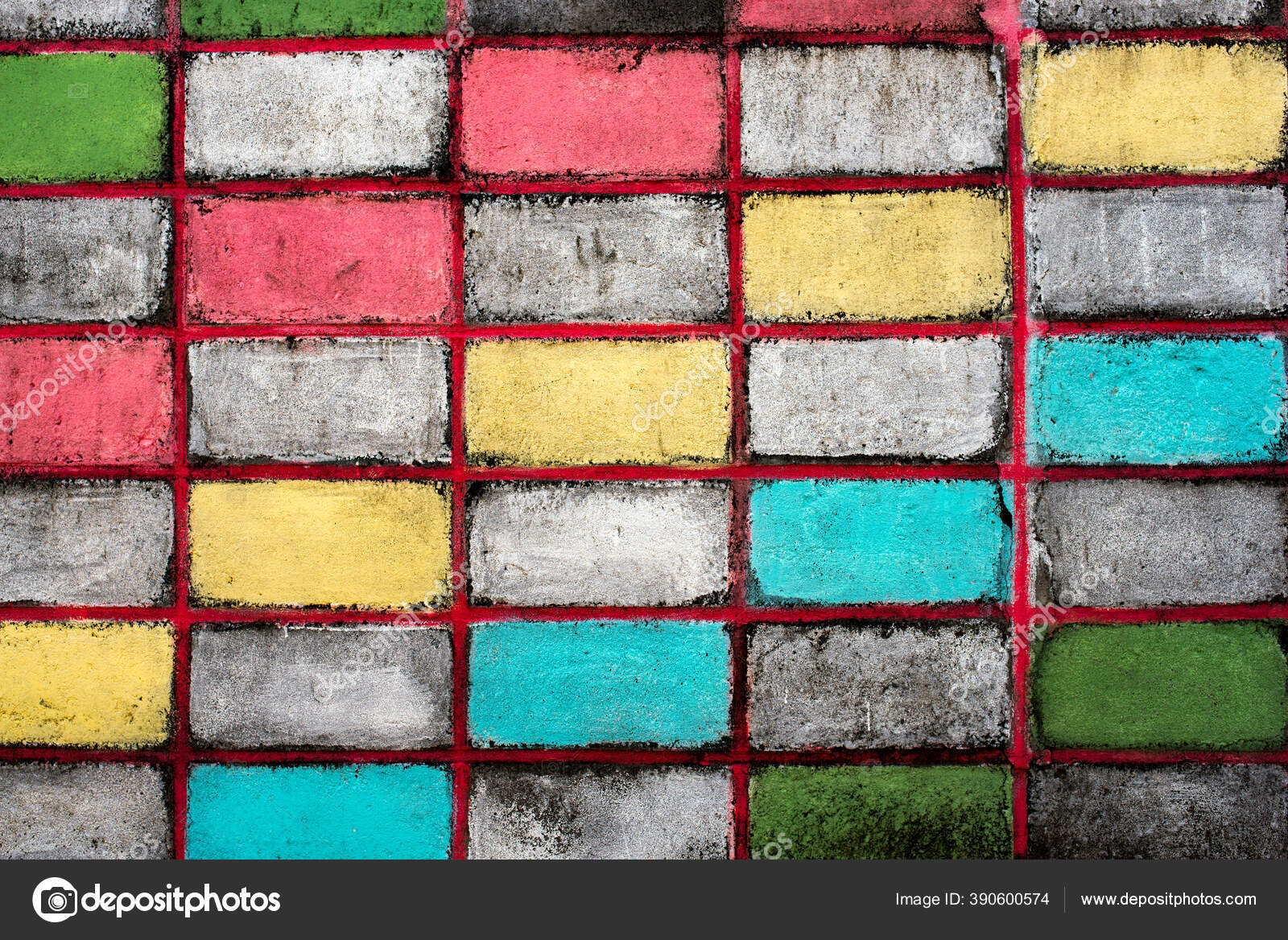 Colorful Wall Painting Art Inspirational Background Stock Photo by