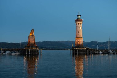 Lindau deniz feneri mavi saat, Constance Gölü Almanya