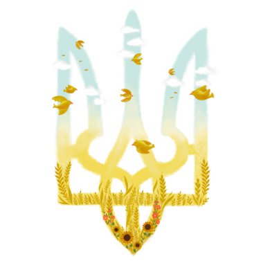 Ukrayna Trident , devlet sembolleri, illüstrasyon