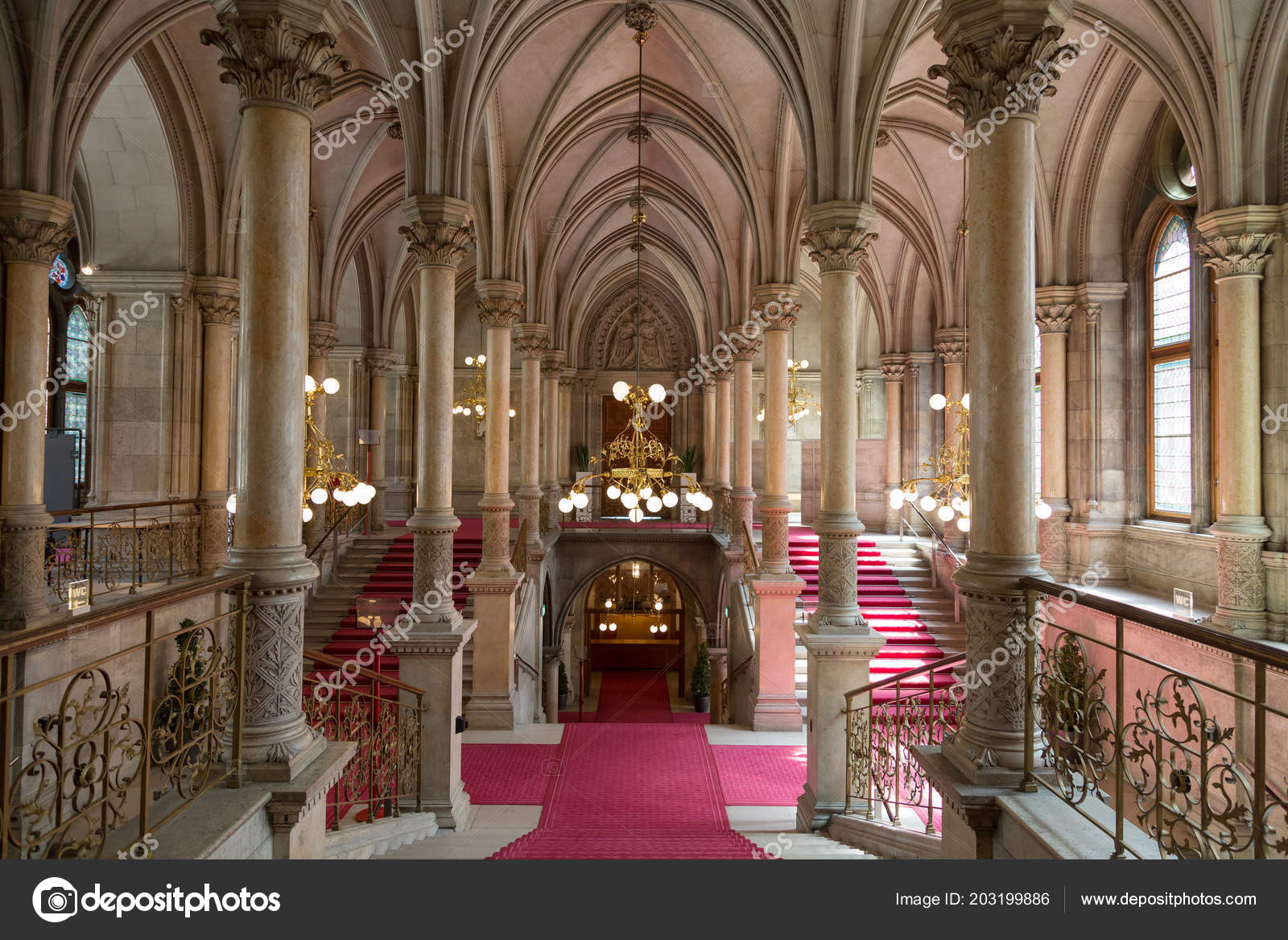 Austria Vienna April 2016 Interior Town Hall Vienna Stock