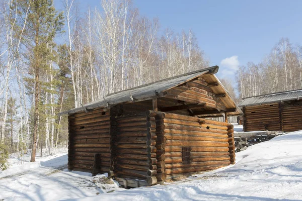 Ancient water mills in Irkutsk architectural and ethnographic Museum \