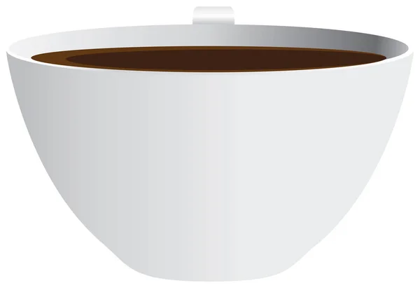 Klassische Tasse Für Kaffee Oder Tee Mit Dunklem Kaffee — Stockvektor