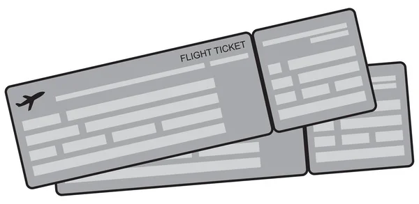 Imagen Simbólica Los Billetes Avión Ilustración Vectorial — Vector de stock