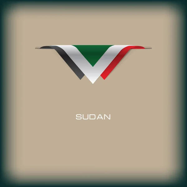 Die Kombination Der Farben Der Nationalflagge Sudan — Stockvektor