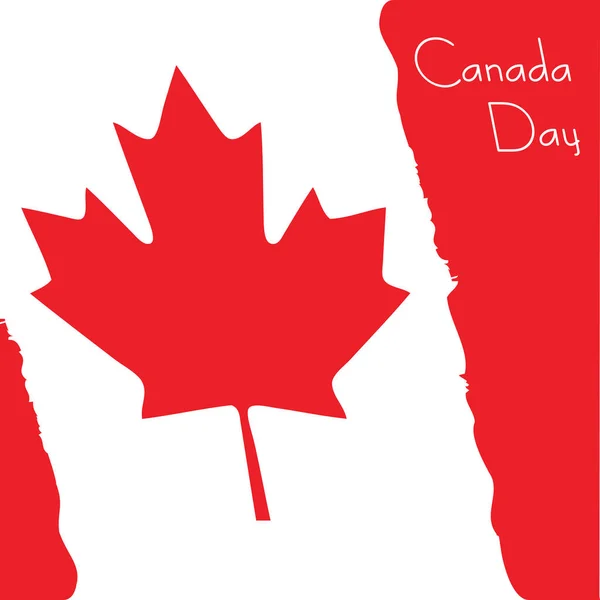 Banner Day Canada Symbols Statehood Country — Stock Vector
