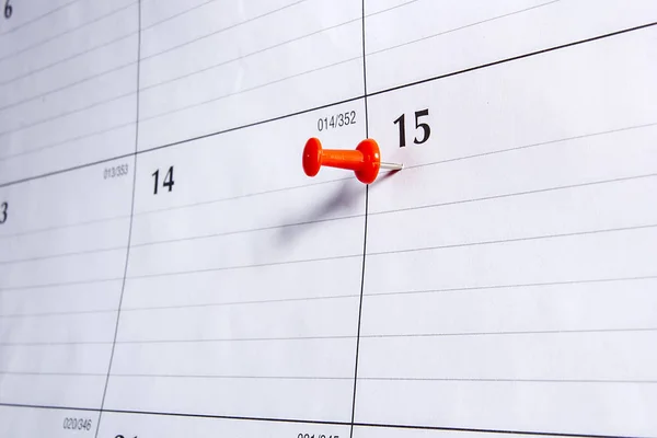 Thumbtack Concepto Calendario Para Recordatorio Ocupado Cita Reunión —  Fotos de Stock