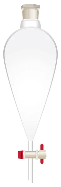 ガラス活栓とプラスチック ストッパー円錐 — ストックベクタ