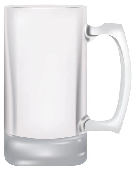 Vidrio Clásico Vaso Cerveza Vacío Ilustración Vectorial — Vector de stock