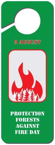Avertissement Protection Des Forêts Contre Les Incendies — Image vectorielle