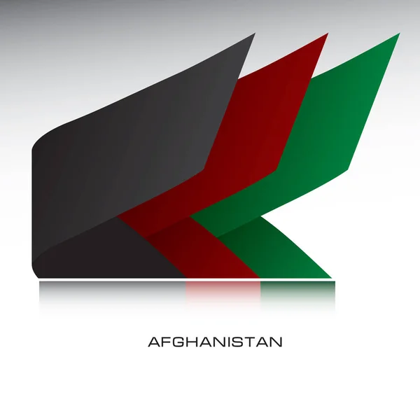 Combinatie Van Kleuren Van Vlag Van Staat Van Afghanistan — Stockvector