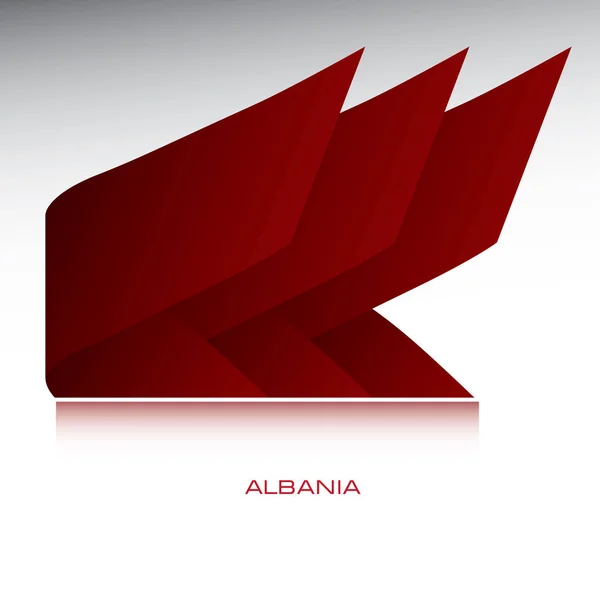 Combination Colors Flag State Albania — Stock Vector