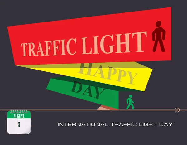 Calendar events of August - Post card International Traffic Light Day