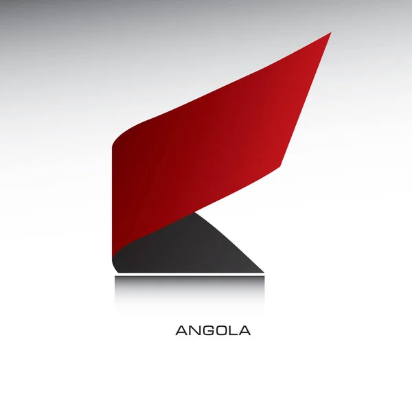Angola Devlet Bayrağı Renk Kombinasyonu — Stok Vektör