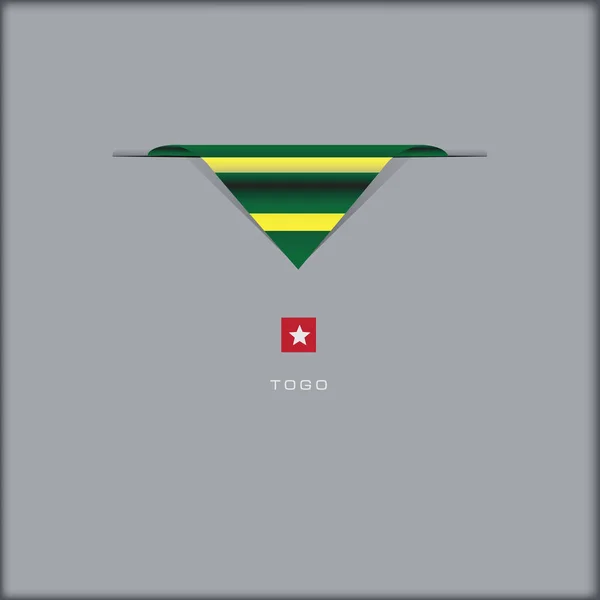 Combinatie Van Kleuren Van Nationale Vlag Van Togo — Stockvector