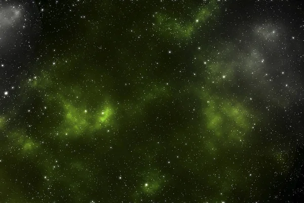 Space - star space with a green nebul