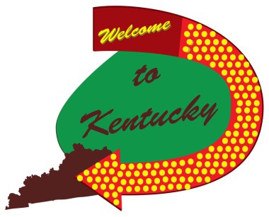 Yol işaret Kentucky hoş geldiniz