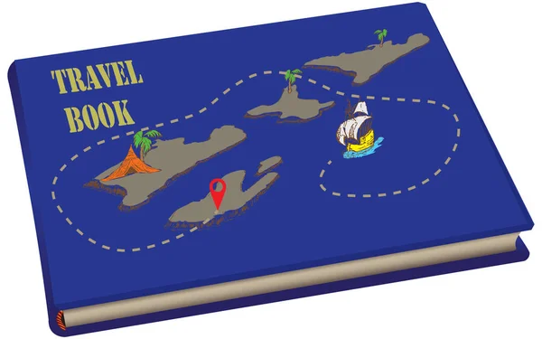 Książki Morza Wykresy Tras Podróży — Wektor stockowy