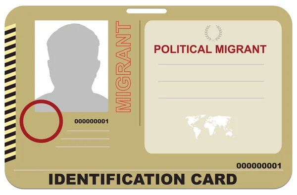 Résumé Carte Identité Pour Les Migrants Politiques — Image vectorielle