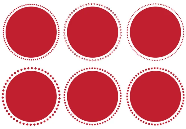 六个圆形的空白处有装饰品 向量例证 — 图库矢量图片
