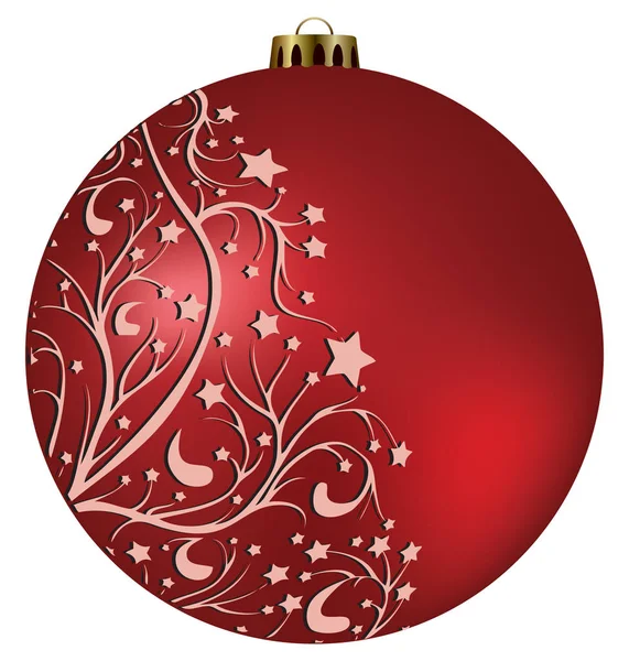 Dekorativní Vánoční Koule Ozdobou Vektorové Ilustrace — Stockový vektor
