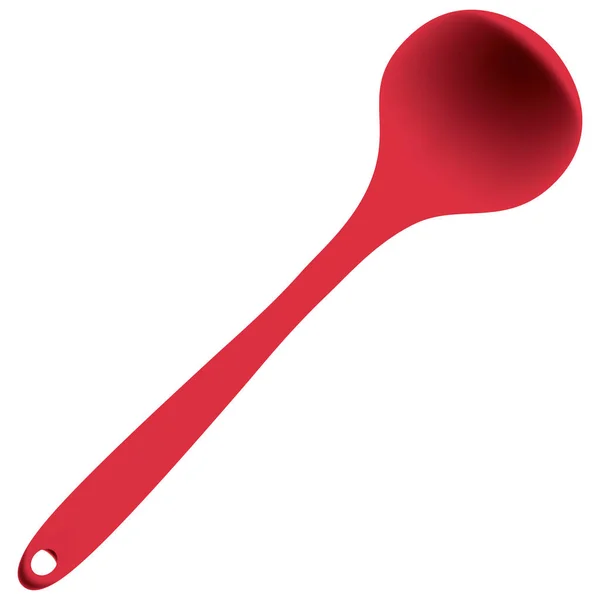 Hygienic Large Soup Spoon Made Plastic Silicone — Stockový vektor