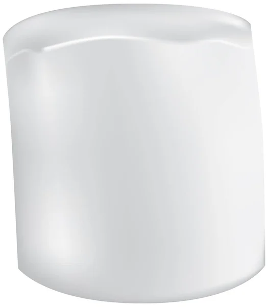 Marshmallow Branco Forma Cilindro —  Vetores de Stock