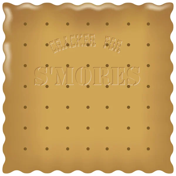 Kraker Voor Mores Cookies Gebruikt Voor Het Maken Van Snoep — Stockvector