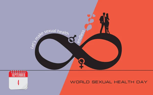 Let Make Sexual Health Endless World Sexual Health Day — Stock Vector