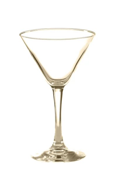 Üres Martini Pohár Elszigetelt Fehér Alapon — Stock Fotó
