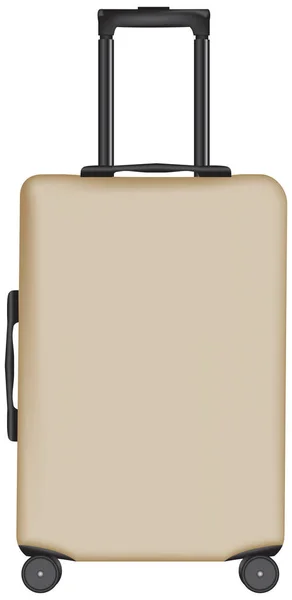 Moderne Klassieke Koffer Wielen Met Intrekbare Handgreep — Stockvector