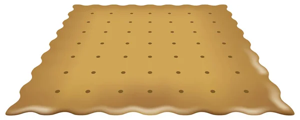 Cracker Pada Permukaan Putih Ilustrasi Vektor - Stok Vektor