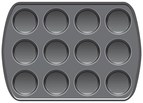 非スティック耐熱皿マフィン トップ天板 — ストックベクタ